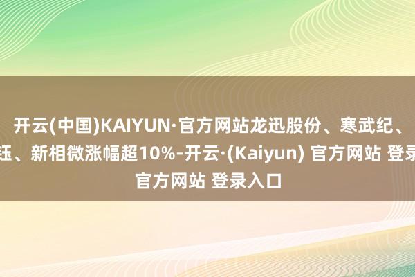 开云(中国)KAIYUN·官方网站龙迅股份、寒武纪、天德钰、新相微涨幅超10%-开云·(Kaiyun) 官方网站 登录入口